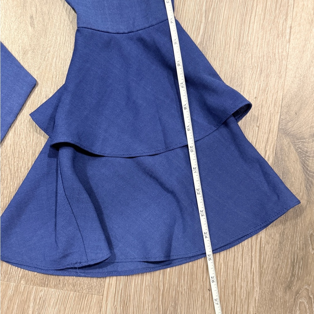 Akira Chicago Black Label Women’s Blue Romper with Flared Bell Sleeves Size M - Picture 9 of 10